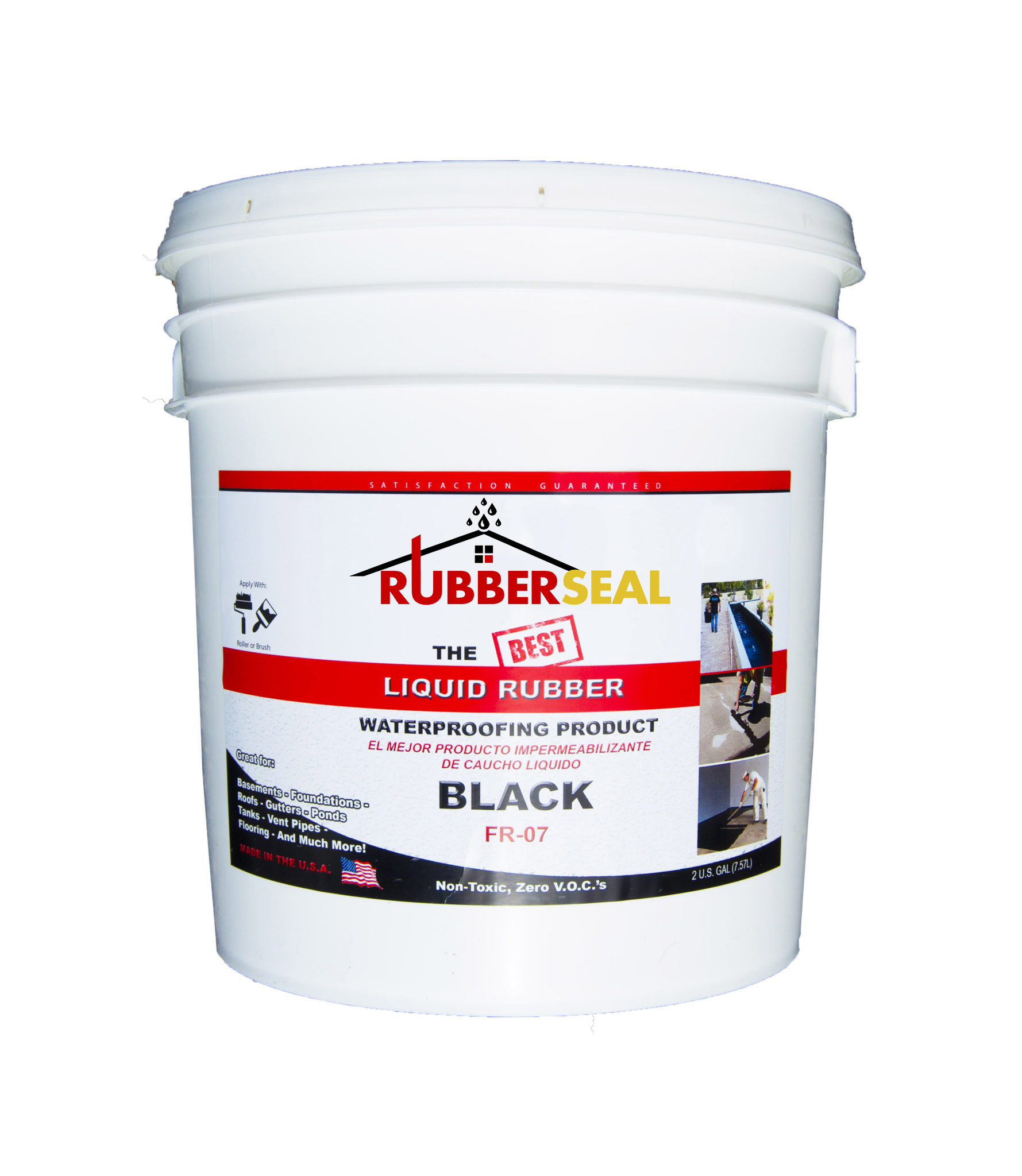 Rubberseal Liquid Rubber Waterproofing Roll On 2 Gallon Black