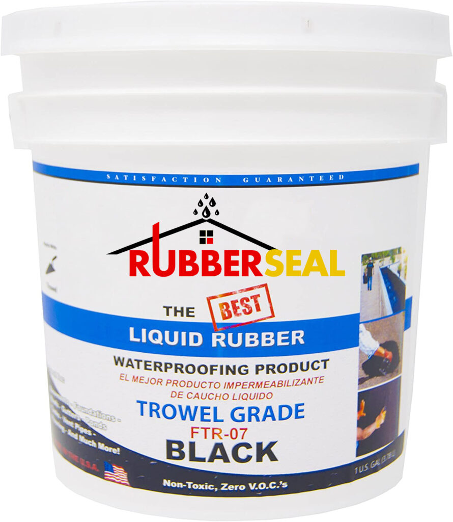 Rubberseal Liquid Rubber Waterproofing Trowel On Black rubberseal